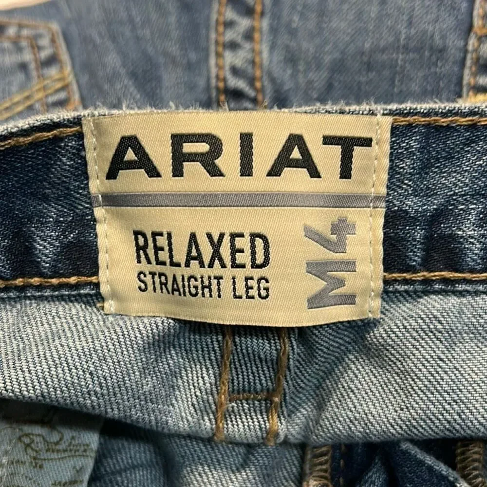 Ariat M4 Denim Jeans Relaxed Straight Leg Mens Sz 35x30